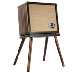 00887766128213 Taylor Circa 74 AV150-10 Acoustic Guitar Amplifier and Vocal System, MACASSAR EBONY with stand