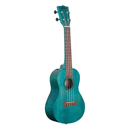 KAMRTBLUC Ukulele Kala Blue Stained Meranti Concert