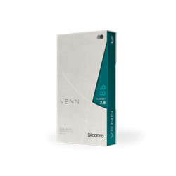 Daddario VBB0120G2 VENN Synthetic Bb Clarinet Reed, Generation 2 #2.0